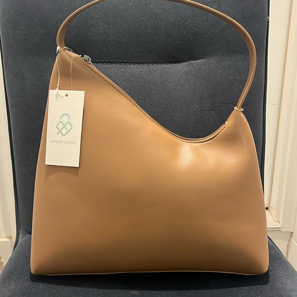 Street Level Tan Shoulder Bag Minimalist Design